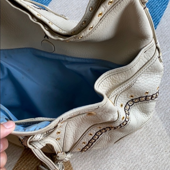 Cole Haan Village Gromet White Leather Purse - Picture 10 of 16